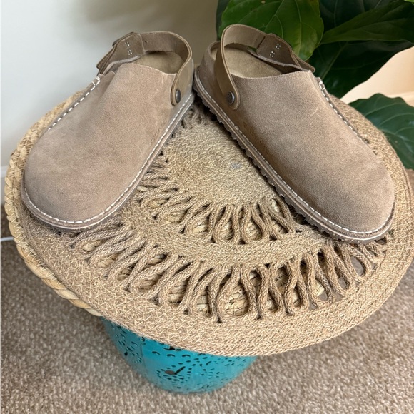 Birkenstock Lutry Tan Suede Slip-On Clogs Shoes 40 - Picture 4 of 10